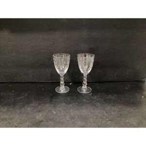 Duncan Miller First Love Sherry Wine Glasses Goblets Set of 2